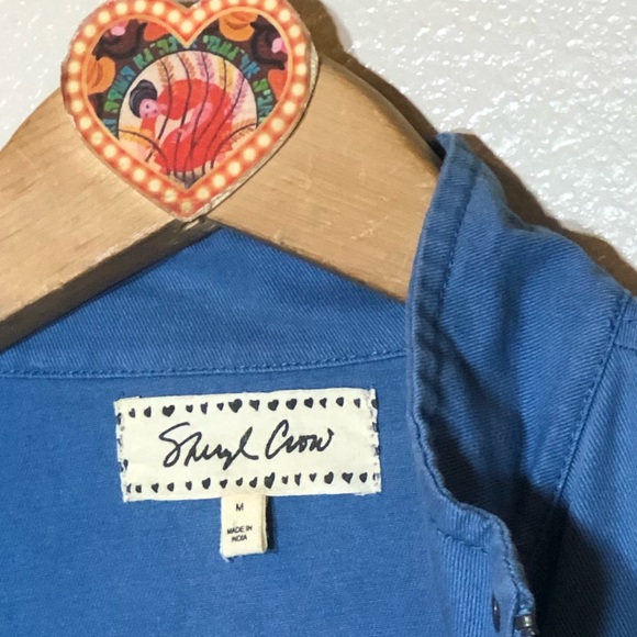 Sheryl Crow patriotic Blue Military Flag patch Utility Cargo Jacket M dr… - Picture 6 of 8